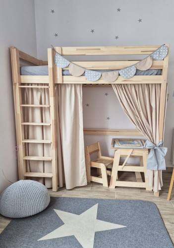 Łóżko dla dziecka z antresolą 70cm - 140 cm 